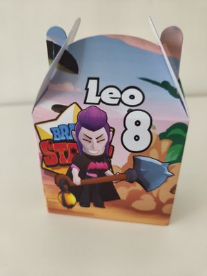 Scatole personalizza porta confetti gadget regali fine festa brawl stars