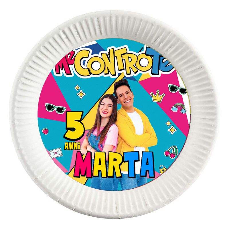 dischi tondi inserire nei piatti personalizzati kit festa compleanno addobbi decorazioni me contro te