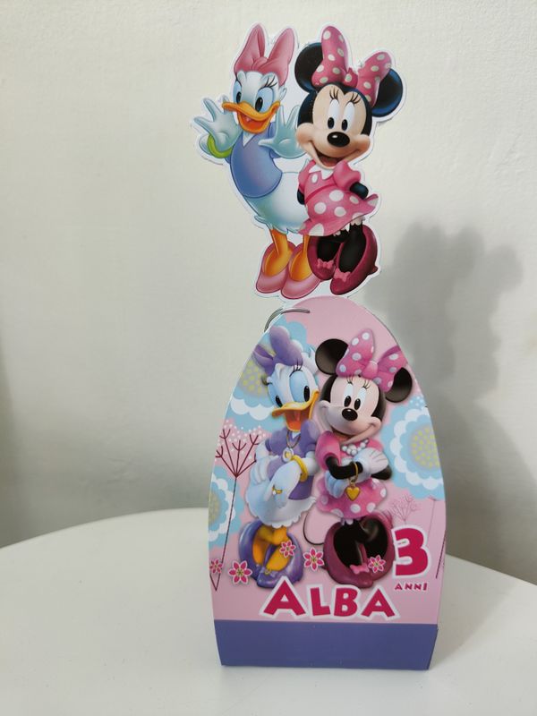 Scatolina Ovetto Kinder sorpresa personalizzabili con nome gadget regalino fine festa a tema minnie…