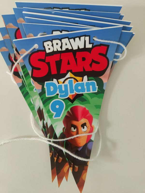 Festone bandierine triangolari Brawl Stars personalizzato