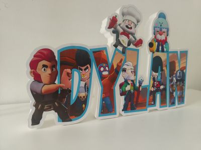 Scritta nome polistirolo Brawl Stars festa personalizzata