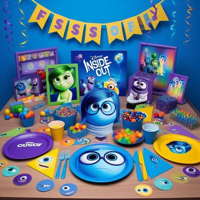 kit festa compleanno inside out addobbi decorazioni scatoline porta confetti gadget regalini fine p…