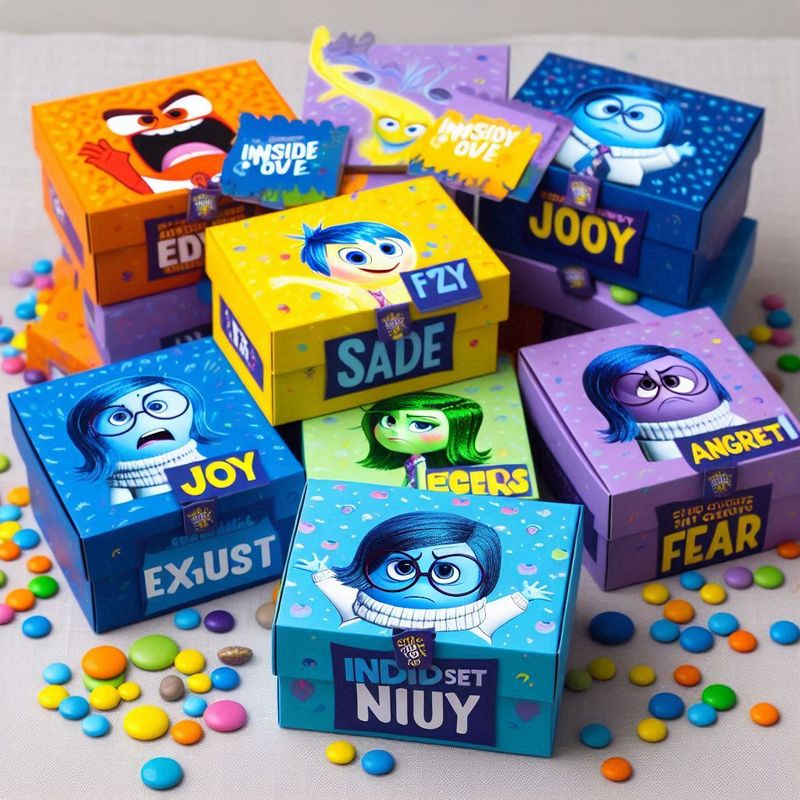 scatole e scatoline porta confetti e regalini fine festa compleanno personalizzato inside out