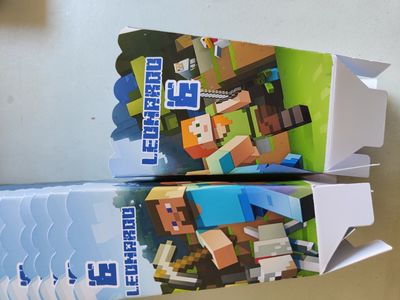 scatoline popcorn minecraft personalizzabili festa compleanno