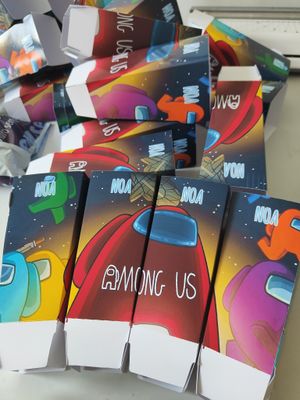 Scatolina popcorn Among us personalizza festa compleanno