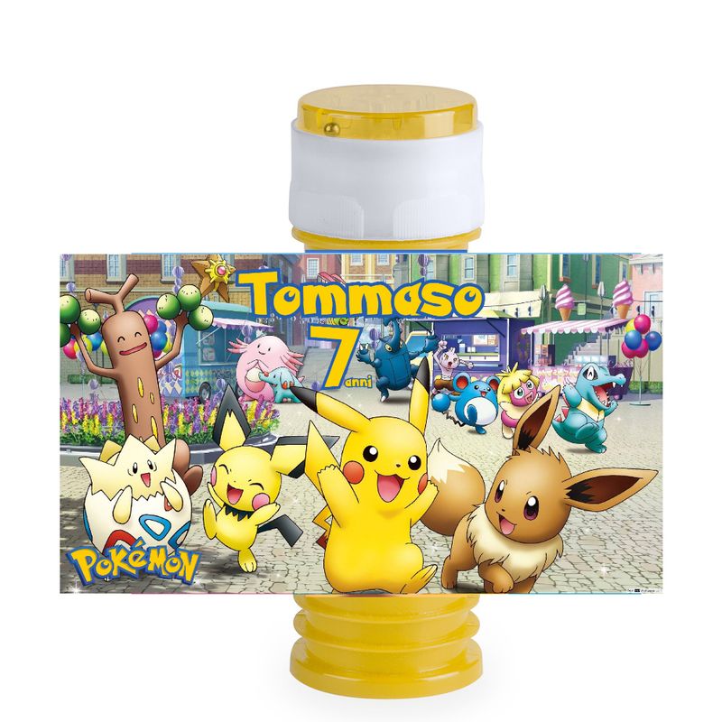 bolle di sapone etichette adesive personalizzabili pokemon