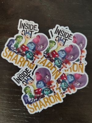 Adesivi sagomati Inside Out personalizza bicchieri scatoline