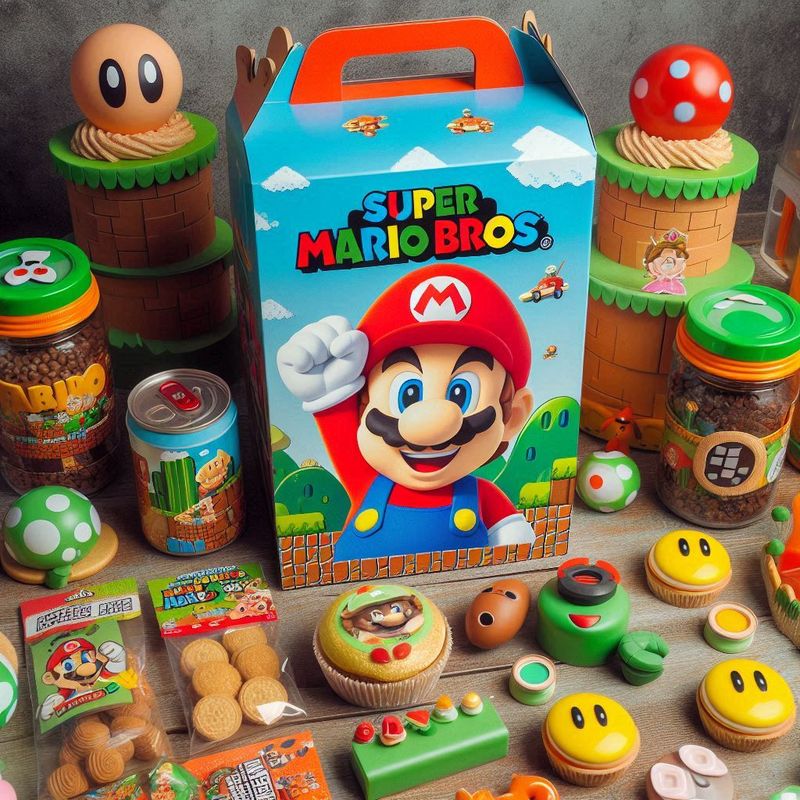 Scatoline Super Mario Bros personalizzate festa compleanno