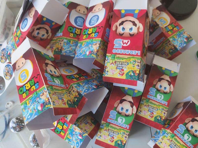 Scatole Super Mario 1/2 happy meal porta merenda festa