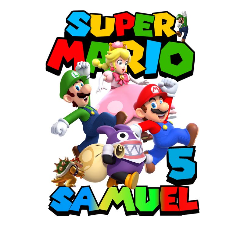Adesivi sagomati Super Mario personalizza bicchieri scatoline