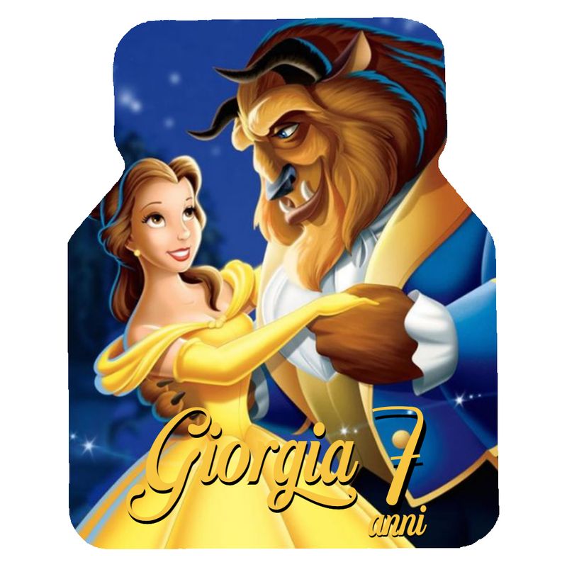 adesivi tappo etichetta vaschetta nutellina mini nutella personalizzato bella e la bestia