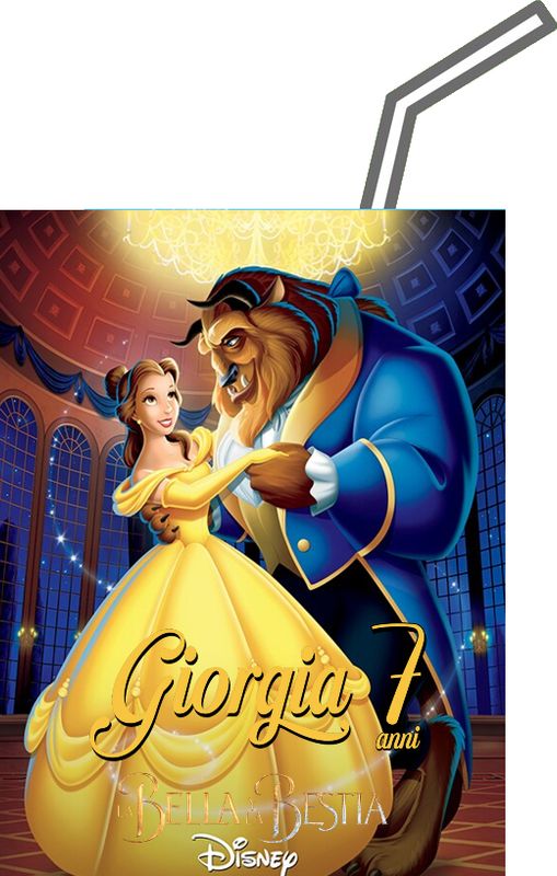 adesivi brick succo di frutta 200 ml personalizzate bella e la bestia