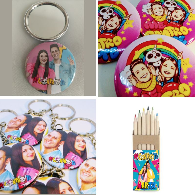 gadget Me contro te personalizza calamite spille portachiavi collane specchietti segnalibro braccialetti puzzle regali fine festa