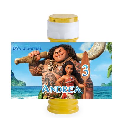 etichette adesive bolle di sapone personalizzabili oceania vaiana disney