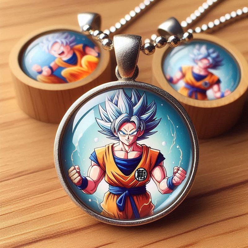 collane Collanine ciondolo cabochon personalizzabili regalini festa dragon ball