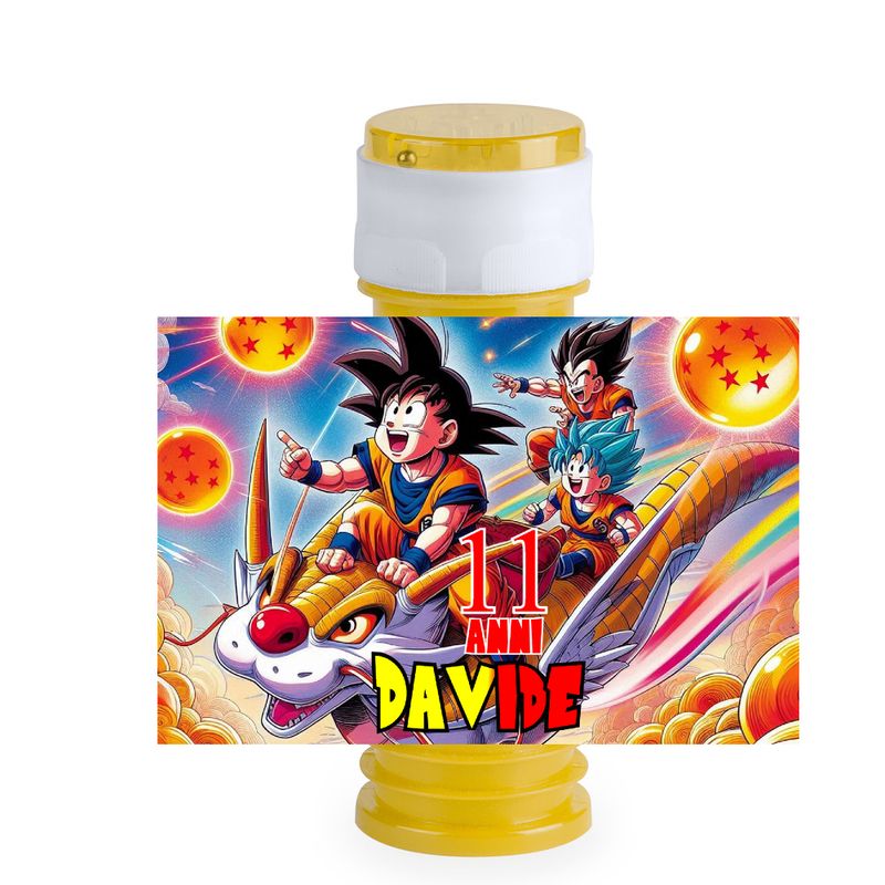 Etichette adesive Dragon Ball personalizza bolle di sapone