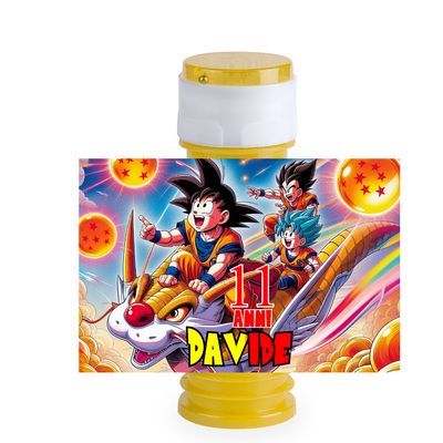 Etichette adesive Dragon Ball personalizza bolle di sapone