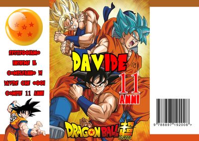 buste bustine sacchetti regalo per gadget regalini fine festa personalizzate Dragon Ball