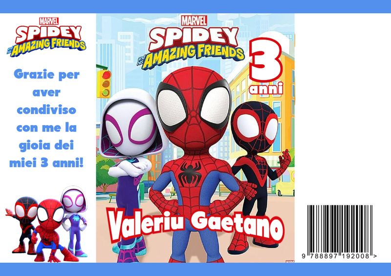 buste bustine sacchetti regalo per gadget regalini fine festa personalizzate Spidey e i suoi amici