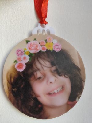 1 Pallina di natale in plexiglass personalizzata con foto