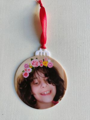 10 Palline di natale in plexiglass personalizzata con foto