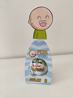 Scatolina porta Ovetto kinder Pera Toons personalizza regalino festa