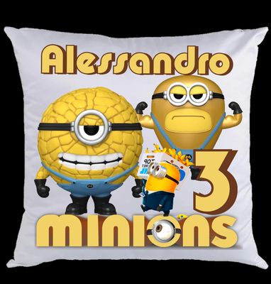 federa Minions cattivissimo me personalizza cuscino con nome regalo festa compleanno