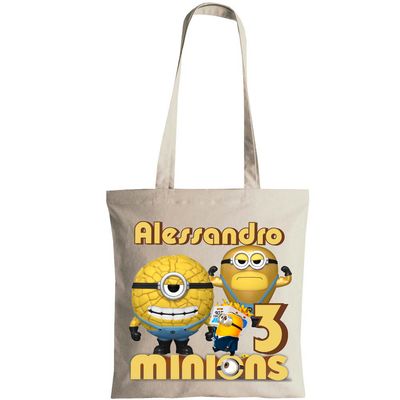 Borsa shopping Minions per libri libreria personalizzata