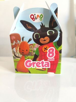 Scatoline Bing personalizza porta confetti regalini fine festa