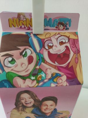 Scatola Ninna e Matti Super quasi Happy Meal porta merenda personalizzabili con nome