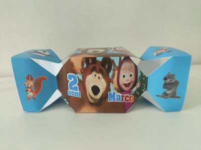 Scatolina Caramella Mascia e Orso personalizza regali festa