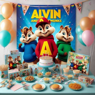 Kit festa compleanno Alvin personalizza piatti bicchieri