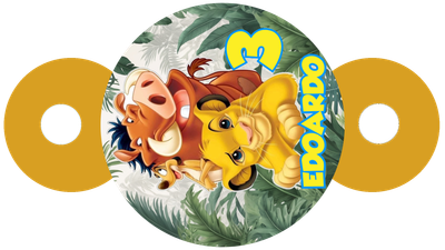 Cannuccia Simba re leone decorazione festa personalizzata