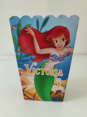 Scatolina popcorn Ariel la sirenetta personalizzabile