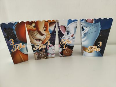 scatoline popcorn Aristogatti personalizza festa compleanno