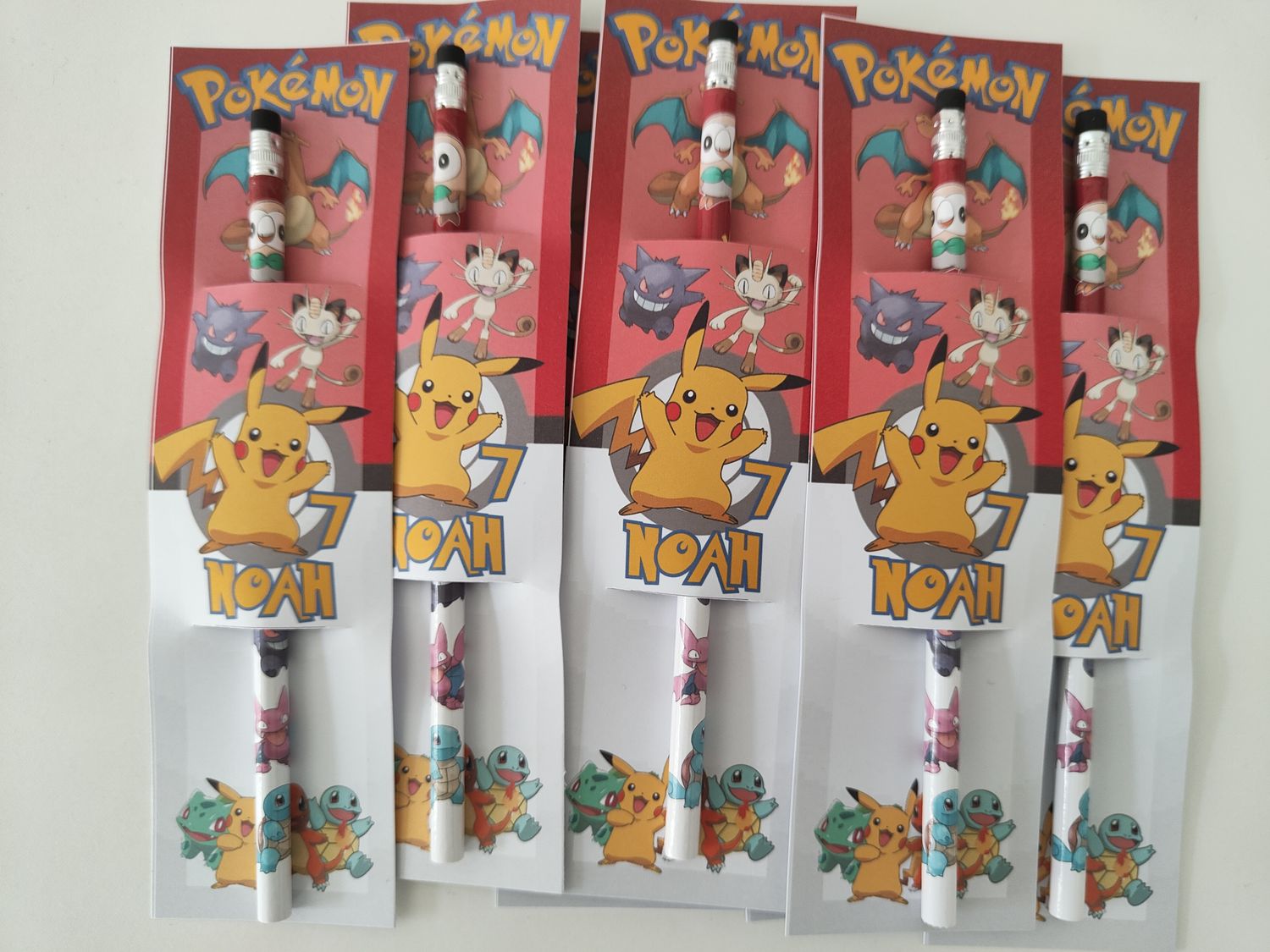 Matite segnaposto Pokemon con nome regali personalizzati