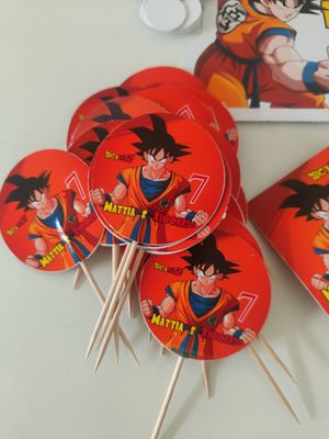 Bandierine Dragon Ball topper decorazioni buffet panini rustici