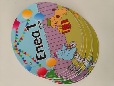 Dischi tondi Spotty cane personalizza piatti carta compleanno