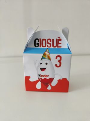 Scatoline Kinder personalizza porta cioccolatini regali festa 