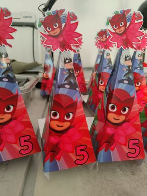 Scatolina piramide Pj Masks personalizza porta regalo confetti