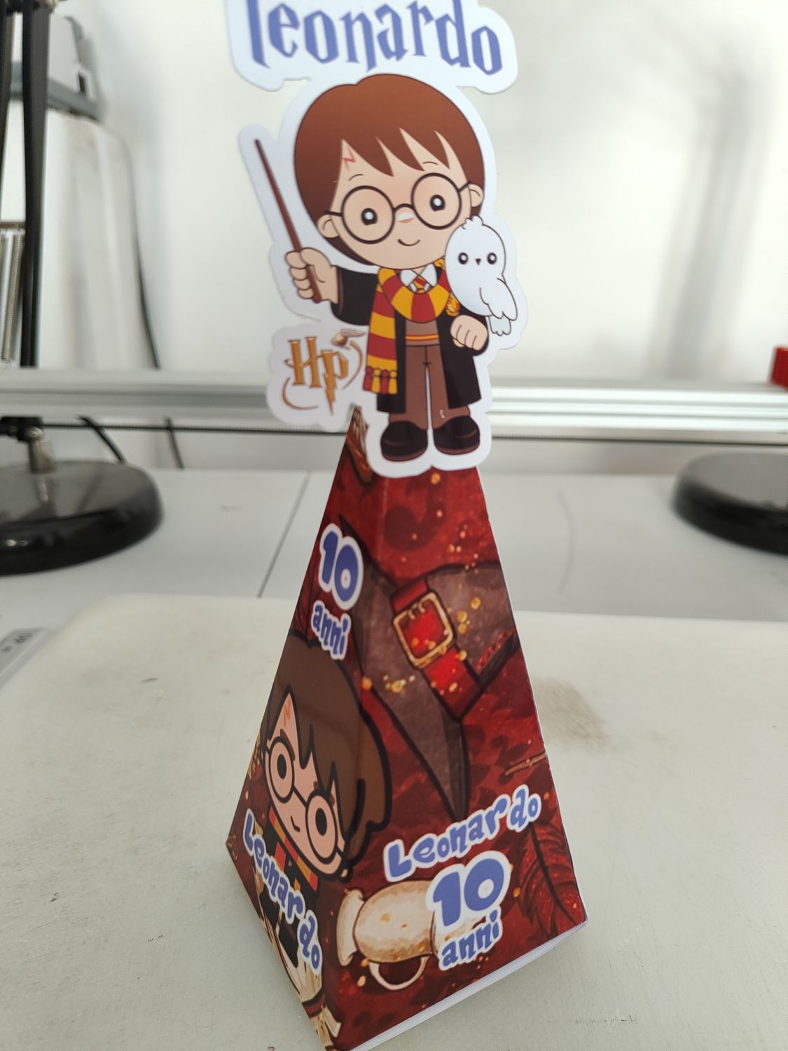Scatolina piramide Harry Potter personalizza porta regalo confetti