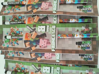 10 Matite segnaposto Minecraft personalizza regali fine festa