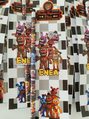 10 Matite segnaposto Fnaf personalizza regali fine festa