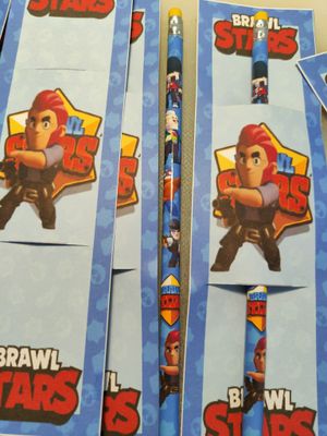 10 Matite segnaposto Brawl Stars personalizza regali fine festa