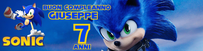 etichette adesive bottiglia bottigliette acqua personalizzabile con nome kit festa compleanno Sonic