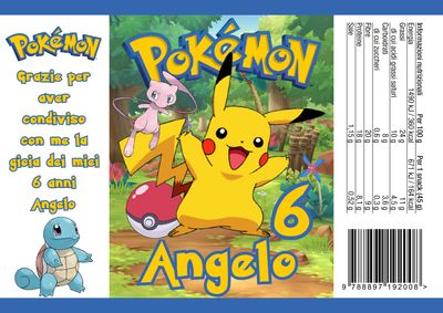 layout patatina sacchetti buste patatine piccole personalizzabili con nome pokemon