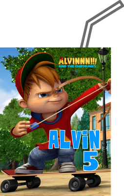 Etichette adesivi Alvin chipmunks personalizza succo frutta