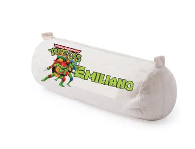 Astuccio scuola Linea Natura Cotone Cilindrico Personalizzato tartarughe ninja turtle