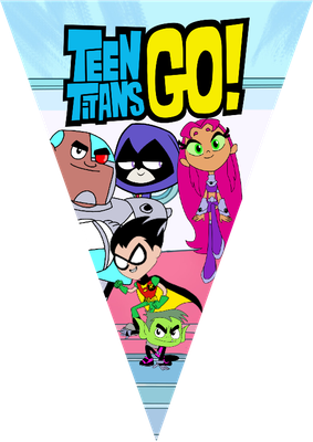 festone bandierine triangolari festa compleanno personalizzato teen titans go