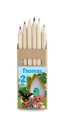 set matite colorate Bing personalizza nome regali fine festa